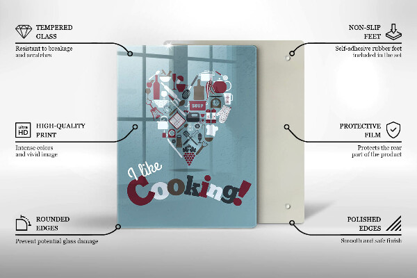 Deska kuchenna Napis I like cooking