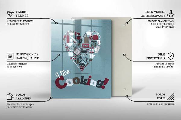 Deska kuchenna Napis I like cooking