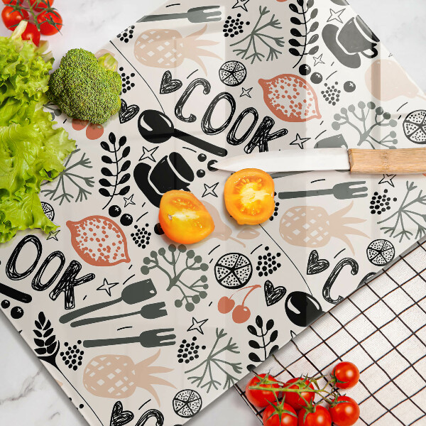 Deska kuchenna Rysunkowy motyw kuchenny