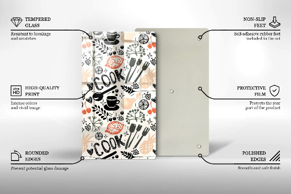 Deska kuchenna Rysunkowy motyw kuchenny