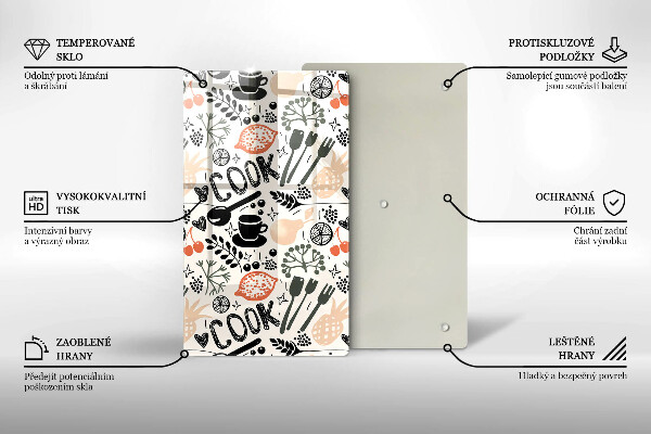 Deska kuchenna Rysunkowy motyw kuchenny