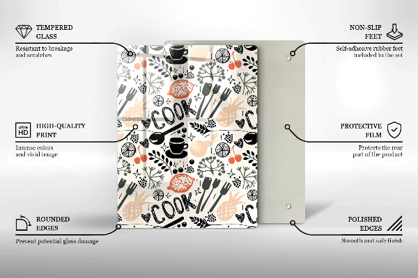 Deska kuchenna Rysunkowy motyw kuchenny