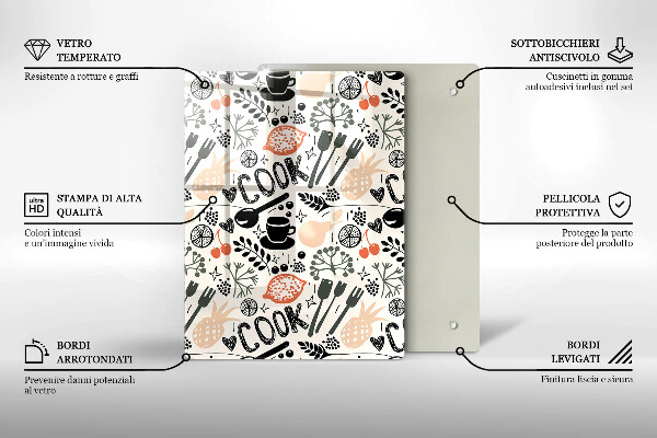 Deska kuchenna Rysunkowy motyw kuchenny