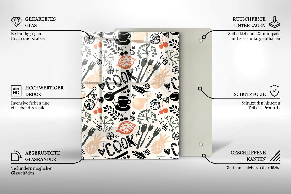 Deska kuchenna Rysunkowy motyw kuchenny