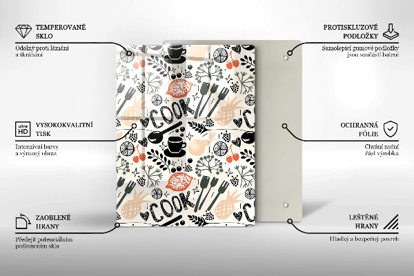 Deska kuchenna Rysunkowy motyw kuchenny