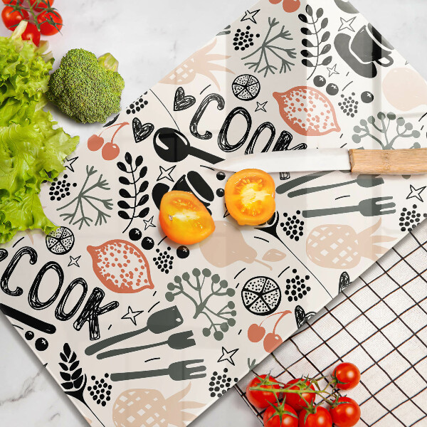 Deska kuchenna Rysunkowy motyw kuchenny