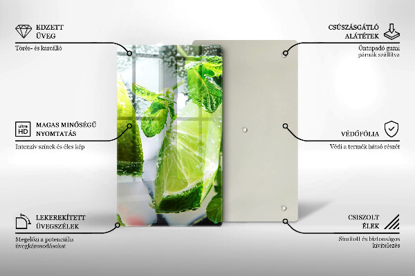 Deska kuchenna Woda z limonką i lodem