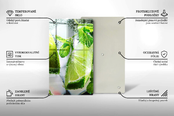 Deska kuchenna Woda z limonką i lodem