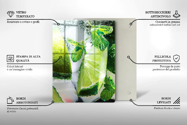 Deska kuchenna Woda z limonką i lodem