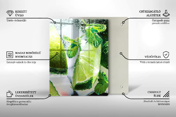 Deska kuchenna Woda z limonką i lodem