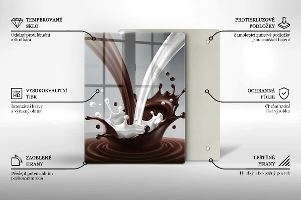 Deska kuchenna Mleko i czekolada