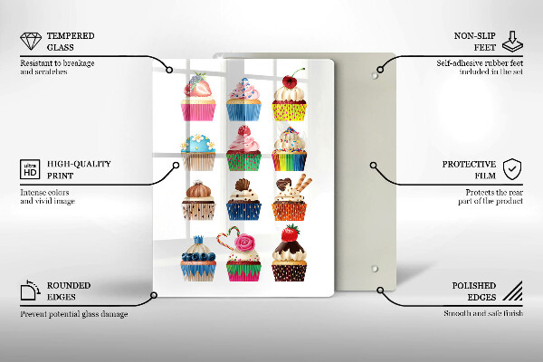 Deska kuchenna Ilustracja babeczki