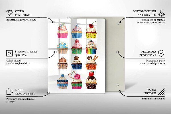 Deska kuchenna Ilustracja babeczki