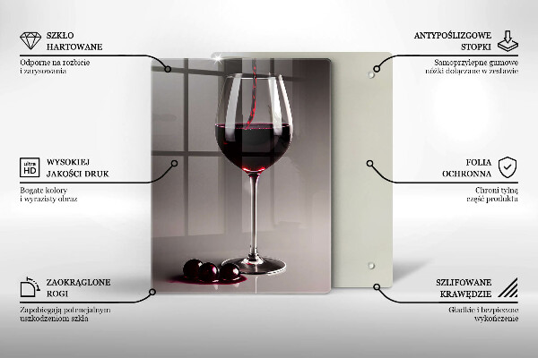 Deska kuchenna Kieliszek i winogrona