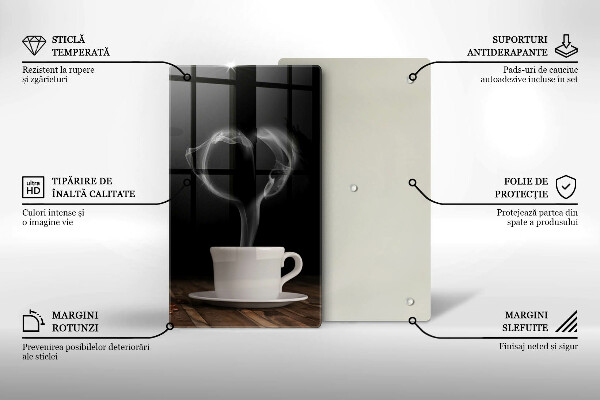 Deska kuchenna Kawa filiżanka serce