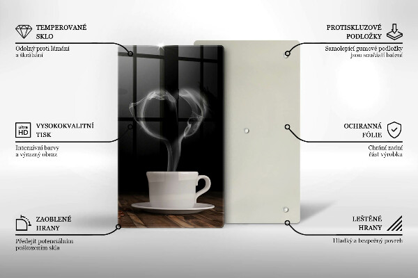 Deska kuchenna Kawa filiżanka serce