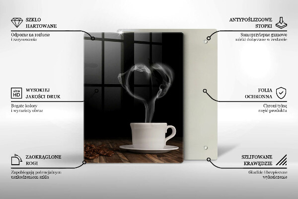 Deska kuchenna Kawa filiżanka serce