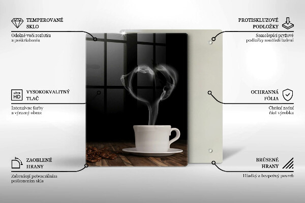 Deska kuchenna Kawa filiżanka serce