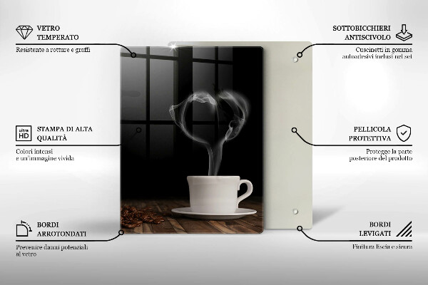 Deska kuchenna Kawa filiżanka serce