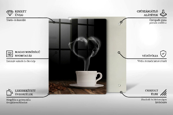 Deska kuchenna Kawa filiżanka serce