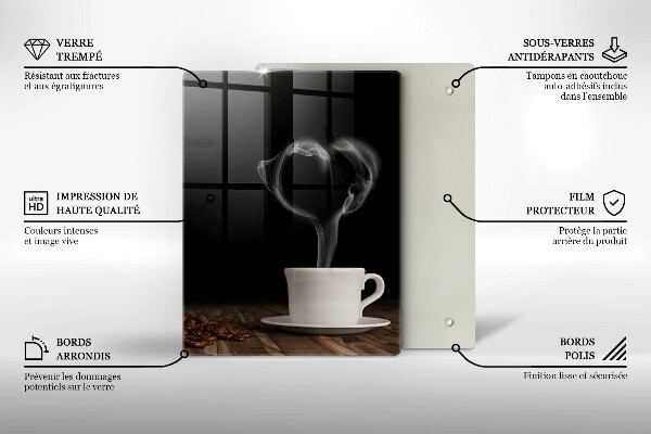 Deska kuchenna Kawa filiżanka serce