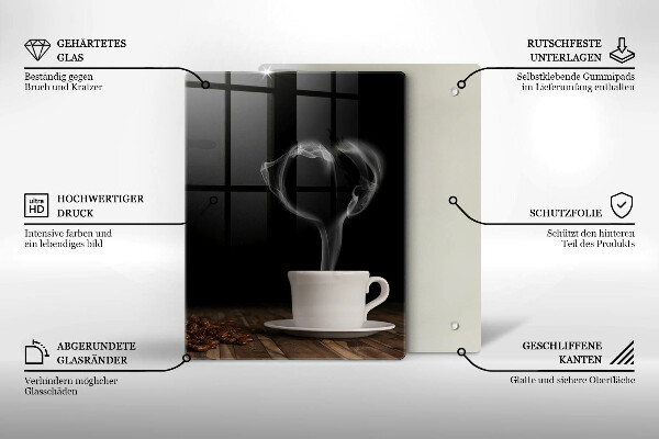 Deska kuchenna Kawa filiżanka serce