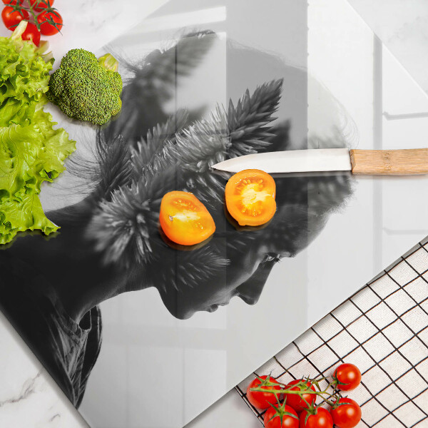 Deska kuchenna Kobieta i las