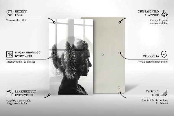 Deska kuchenna Kobieta i las