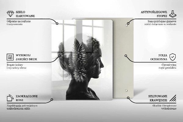 Deska kuchenna Kobieta i las