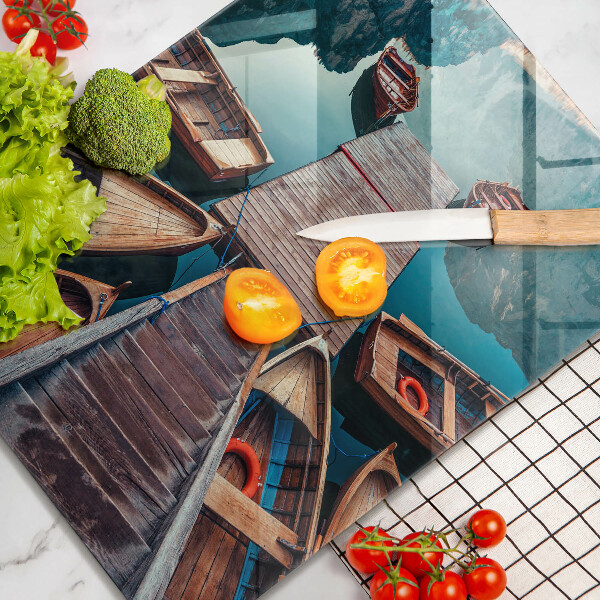 Deska kuchenna Łódki na jeziorze