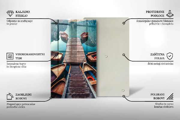 Deska kuchenna Łódki na jeziorze