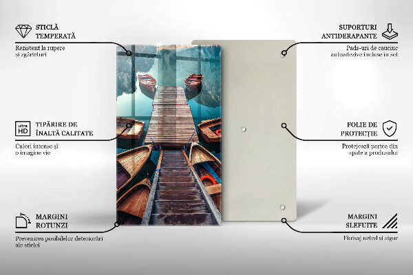 Deska kuchenna Łódki na jeziorze