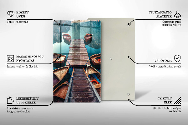 Deska kuchenna Łódki na jeziorze