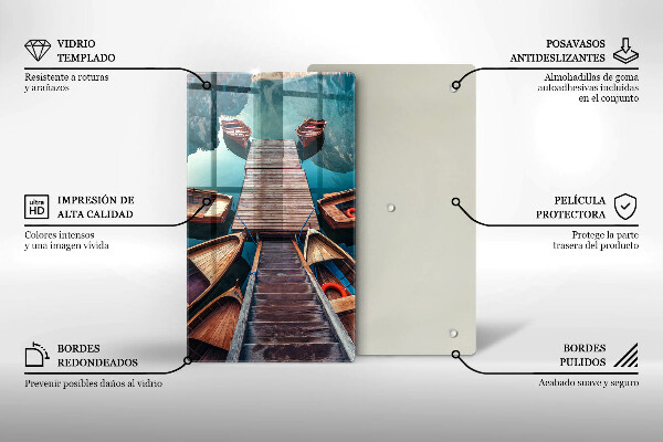 Deska kuchenna Łódki na jeziorze