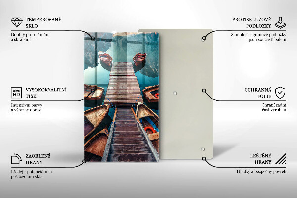 Deska kuchenna Łódki na jeziorze