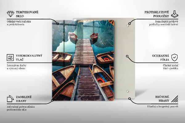 Deska kuchenna Łódki na jeziorze