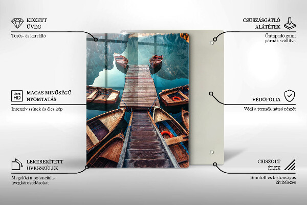 Deska kuchenna Łódki na jeziorze