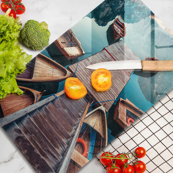 Deska kuchenna Łódki na jeziorze