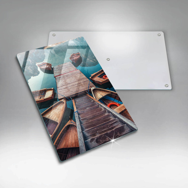 Deska kuchenna Łódki na jeziorze