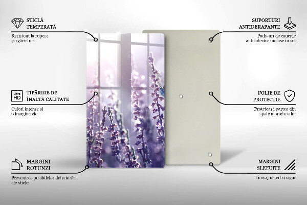 Deska kuchenna Polne kwiaty i motyl