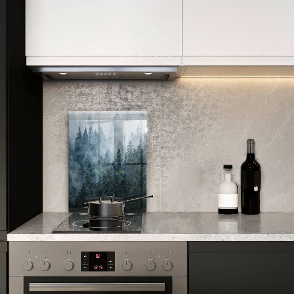 Deska kuchenna Las drzewa i mgła