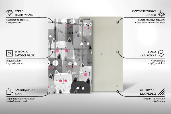 Deska kuchenna Ilustracja koty