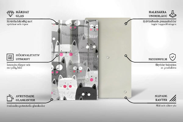 Deska kuchenna Ilustracja koty