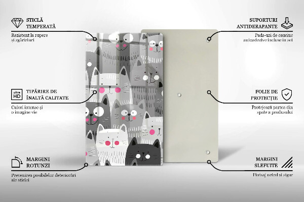 Deska kuchenna Ilustracja koty