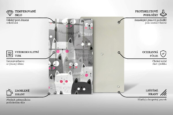 Deska kuchenna Ilustracja koty