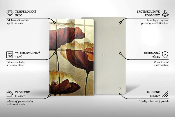 Deska kuchenna Malowane boho kwiaty