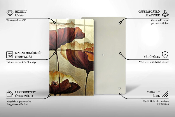 Deska kuchenna Malowane boho kwiaty