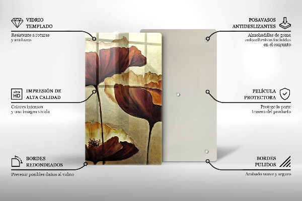 Deska kuchenna Malowane boho kwiaty