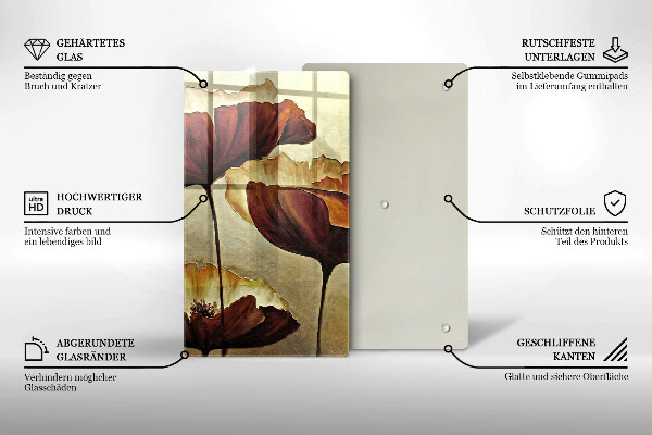 Deska kuchenna Malowane boho kwiaty