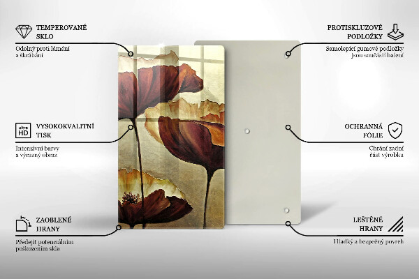 Deska kuchenna Malowane boho kwiaty